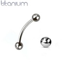 Barbell met balletjes gebogen T23C