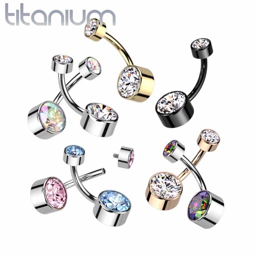 Barbell navel TIN05 (schroef in balletje)