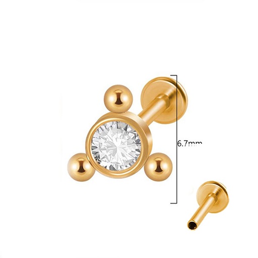 [C73-22/6-1.2/ZBJL01-GDC] Labret knopje ZBJL01