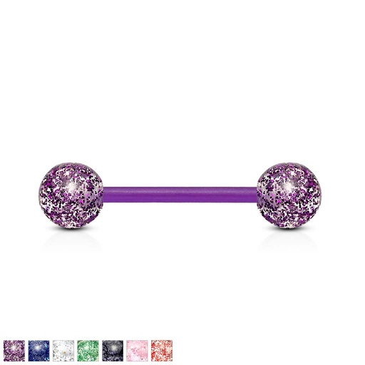 Barbell balletjes BXL2 (UV-lichtreactieve glitter acrylballen) (Bioflex)